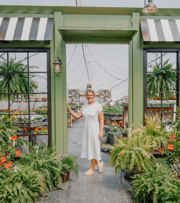 country girl flowers_nicole in greenhouse