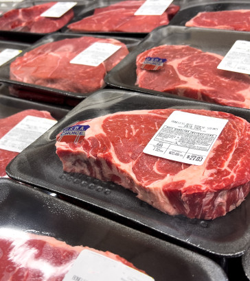 beef at grocery store