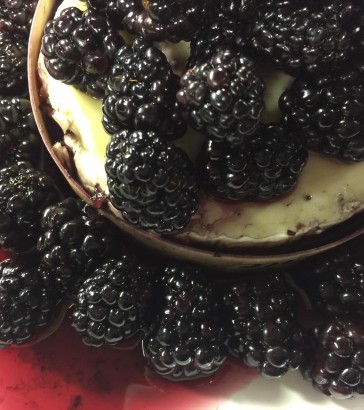 Wined Blackberries Over Baked Brie Wined Blackberries Over Baked Brie