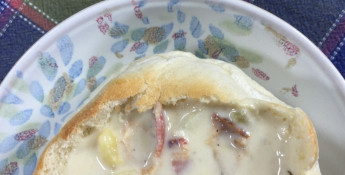 Clam Chowder in Bread Bowl