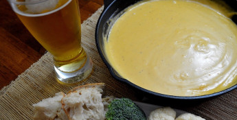 beer and cheddar fondue