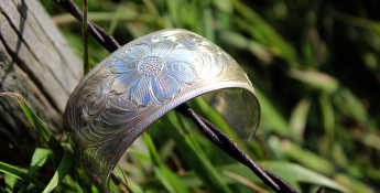 One of Lady Luck Ironwork&#039;s first cuff bracelets.