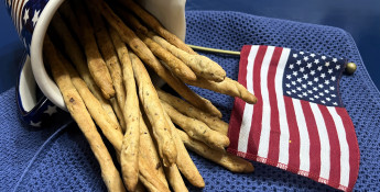 Crunchy sourdough breadsticks