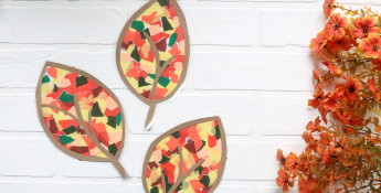 Fall leaf suncatcher header image
