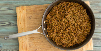 ground beef in skillet