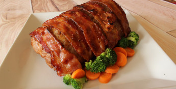 Simply Saucy Bacon-Wrapped Pork Loin Roast