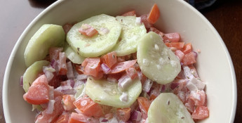 creamy cucumber and tomato salad cucumber and tomato salad