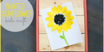 painted sunflower childrens craft