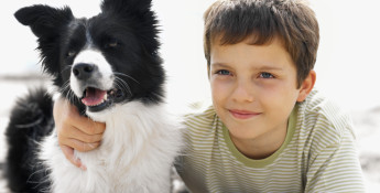 boy and dog