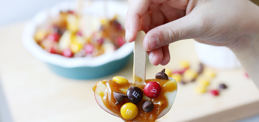 caramel apple boat snack