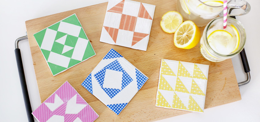 barn quilt coasters craft