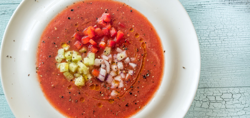 chunky summer gazpacho