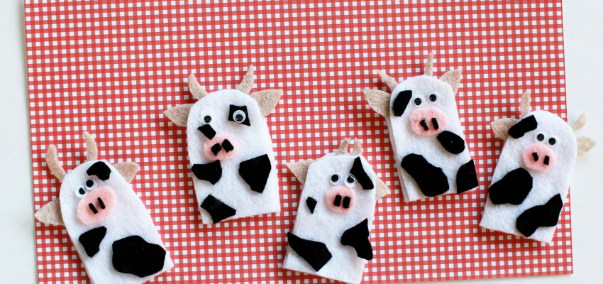 cow finger puppets