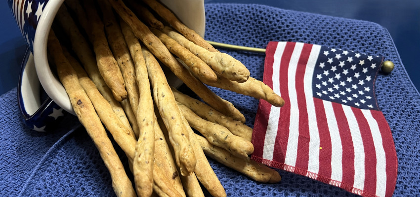 Crunchy sourdough breadsticks