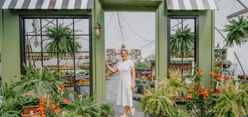 country girl flowers_nicole in greenhouse
