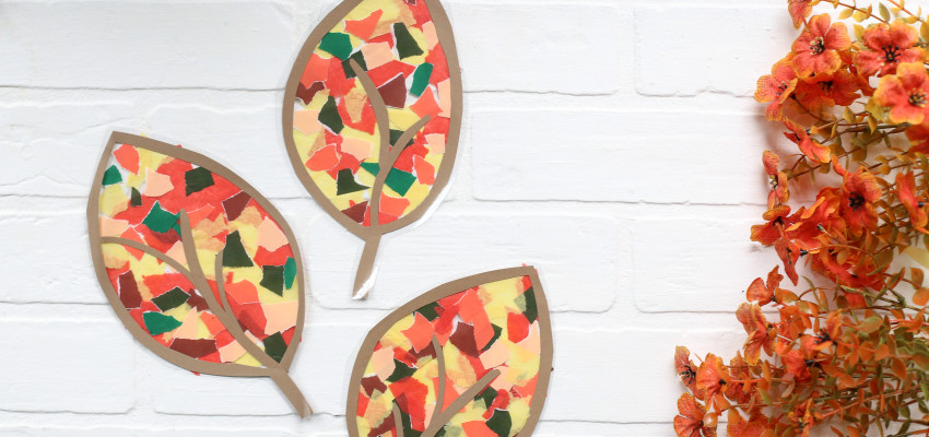 Fall leaf suncatcher header image