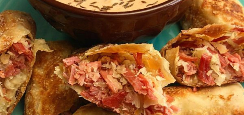 Reuben Egg Rolls