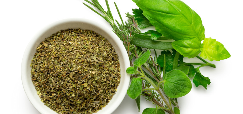 fresh and dried herbs