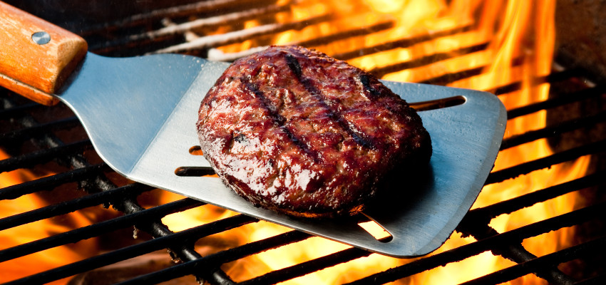 Grilling a Hamburger Grilling a Hamburger