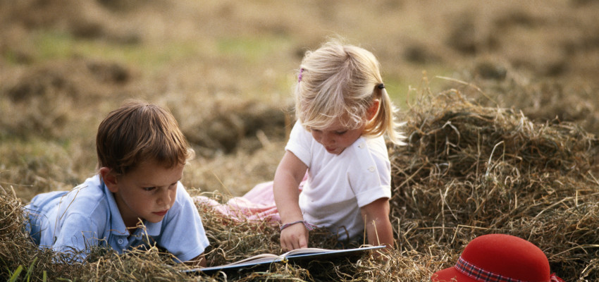 boy and girl reading