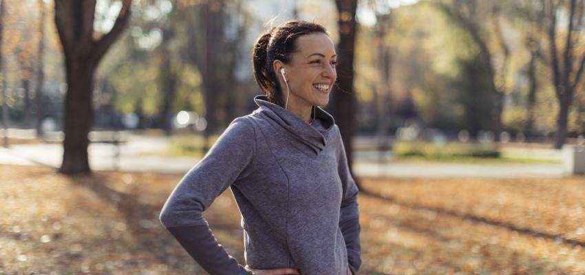 Happy Woman Exercising