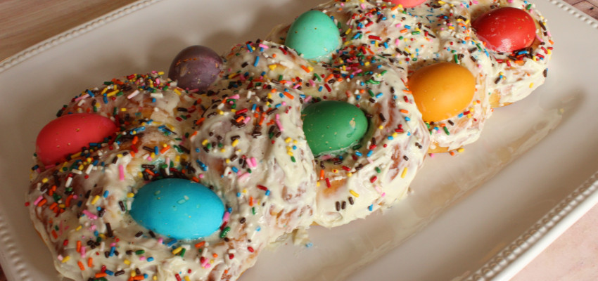 Braided Easter Egg Bread