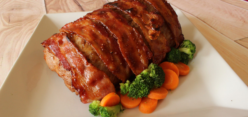 Simply Saucy Bacon-Wrapped Pork Loin Roast