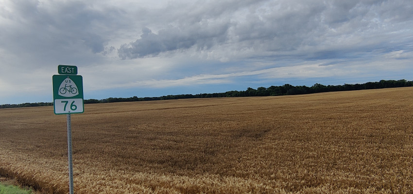 biking across Kansas highway 76