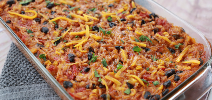 Mexican Rice Casserole with Black Beans