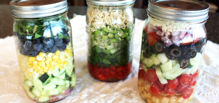 photo of jar salads