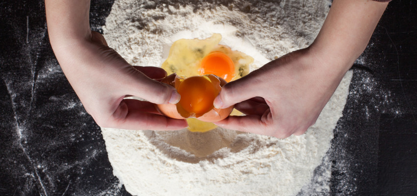 making egg noodles