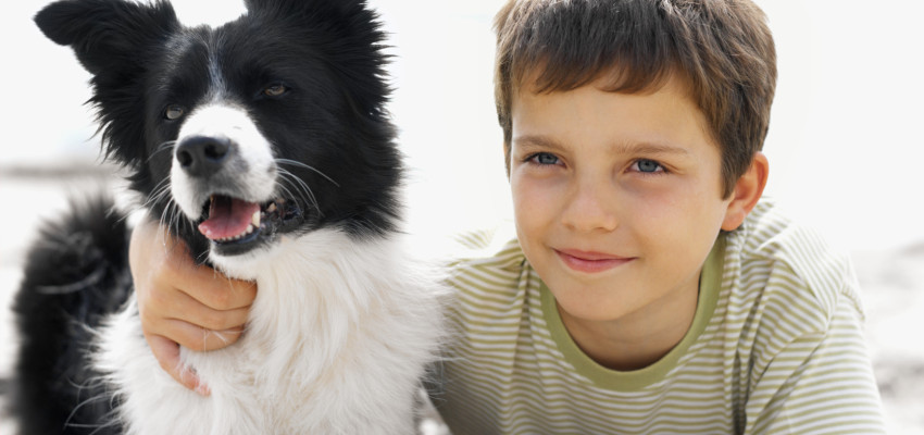 boy and dog