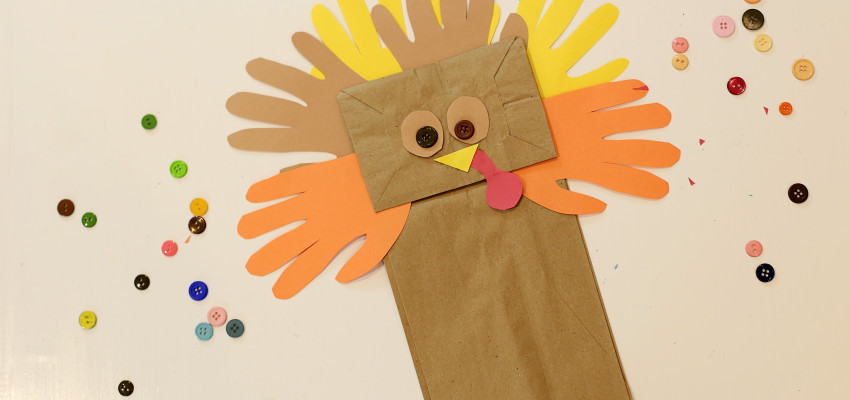 Turkey paperbag puppets