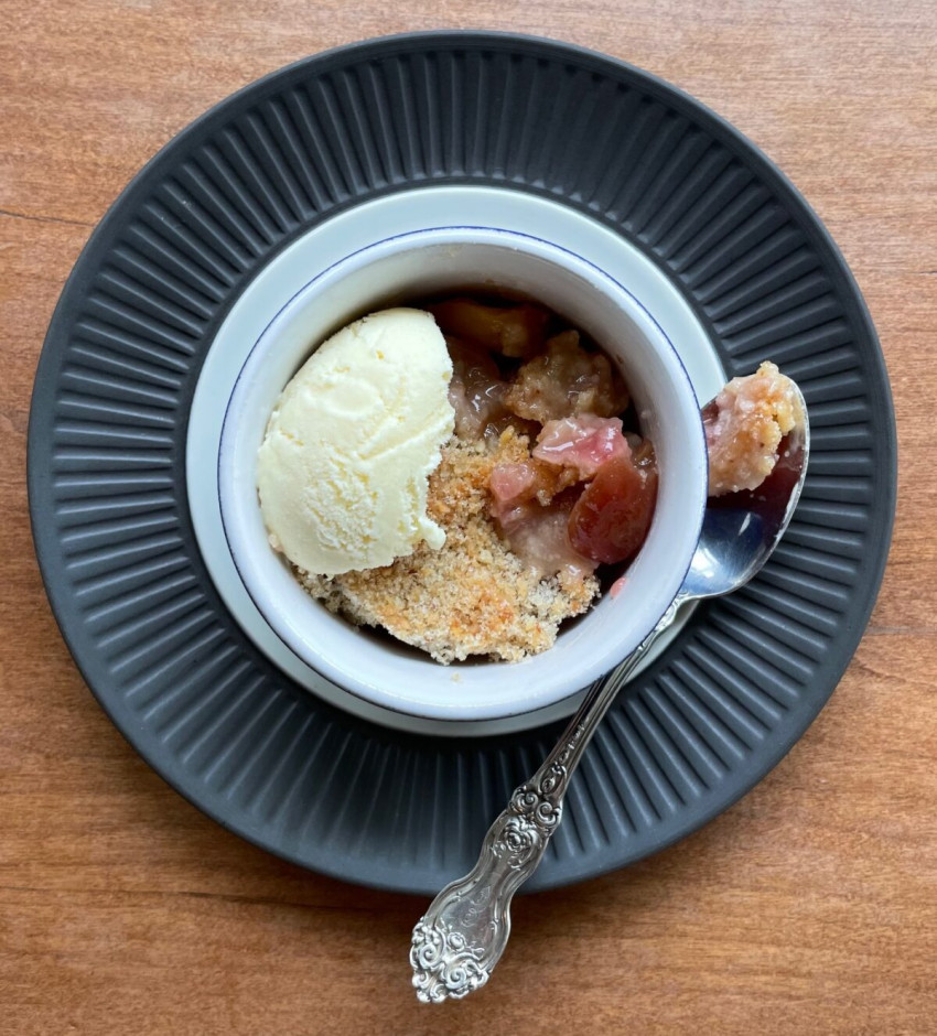 Cherry Crisp with Rainier Cherries