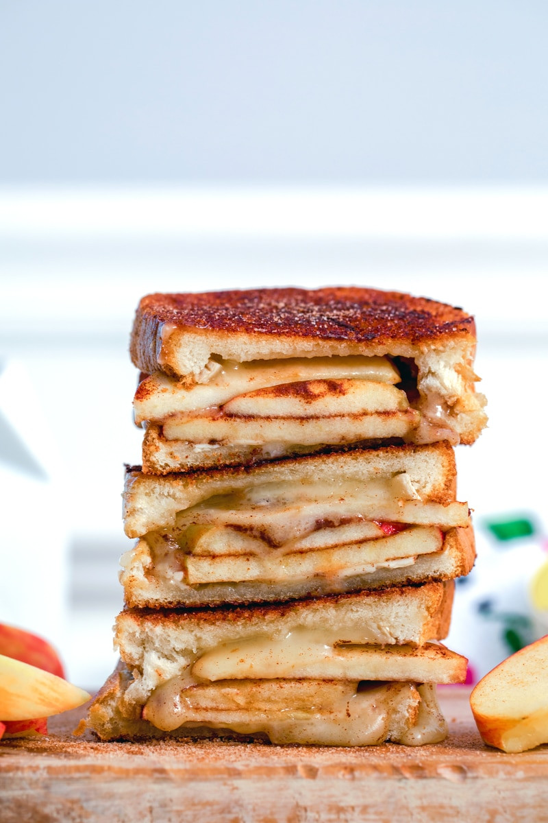 Cinnamon Sugar Brie and Apple Grilled Cheese