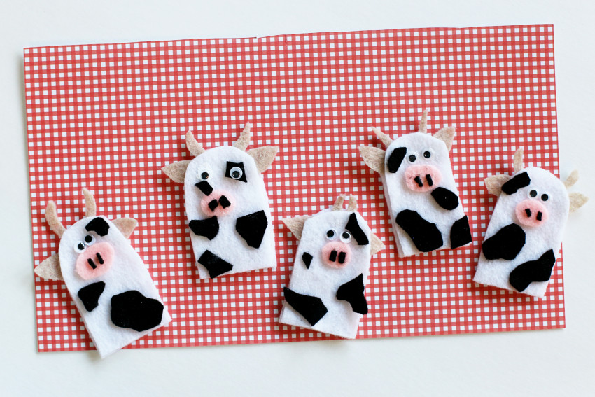 cow finger puppets