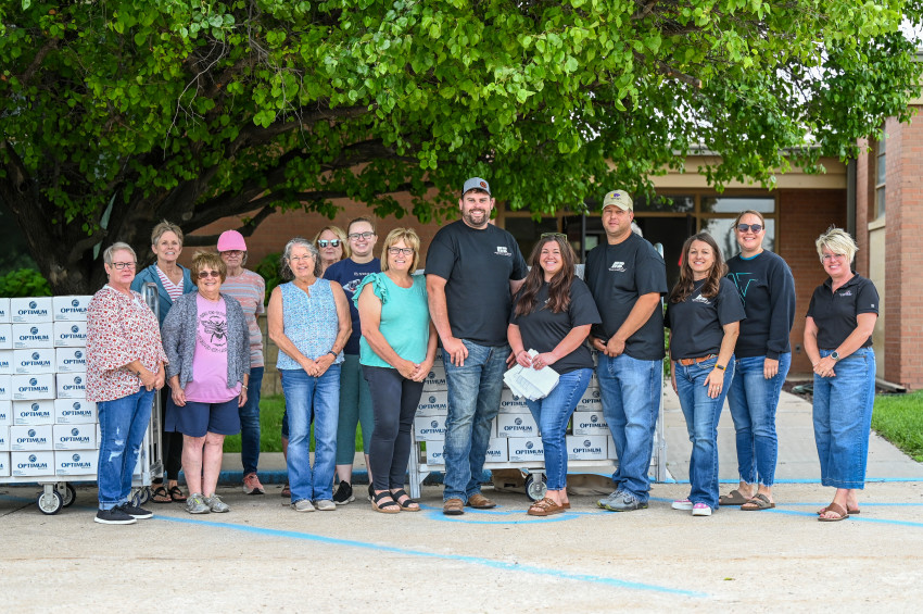 The volunteers for the Norton County End Hunger Kids Cafe included Norton County Farm Bureau board members