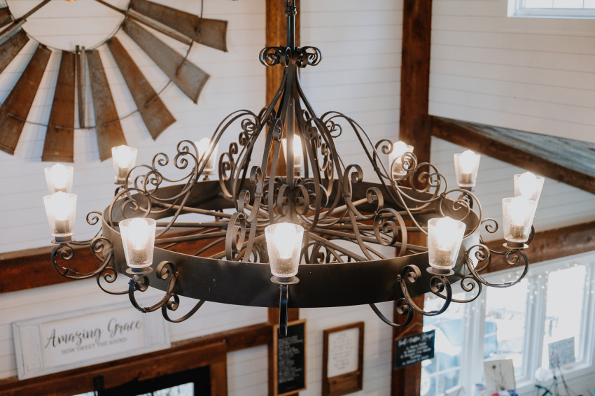 country girl flowers_chandelier
