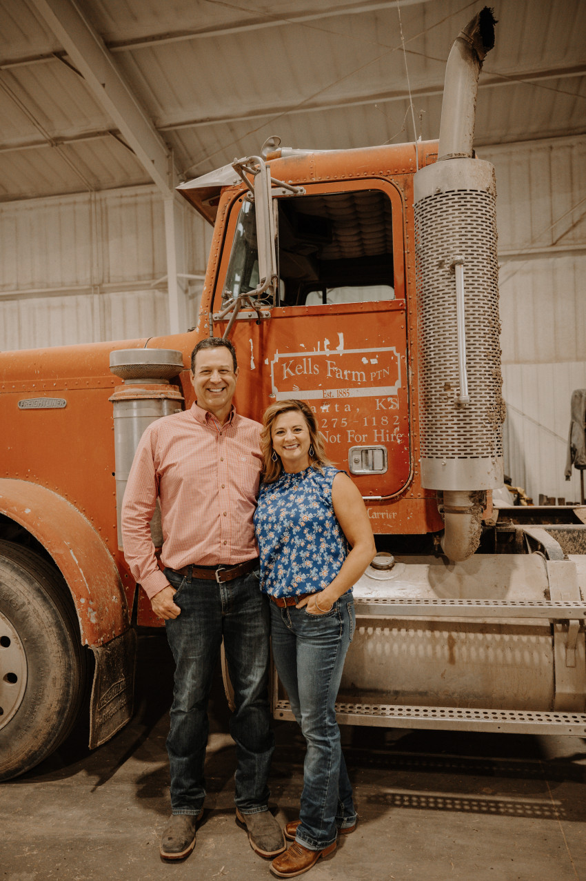 sarah and nathan kells with truck