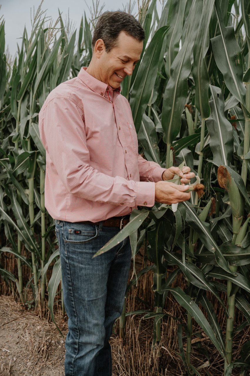 nathan kells with corn