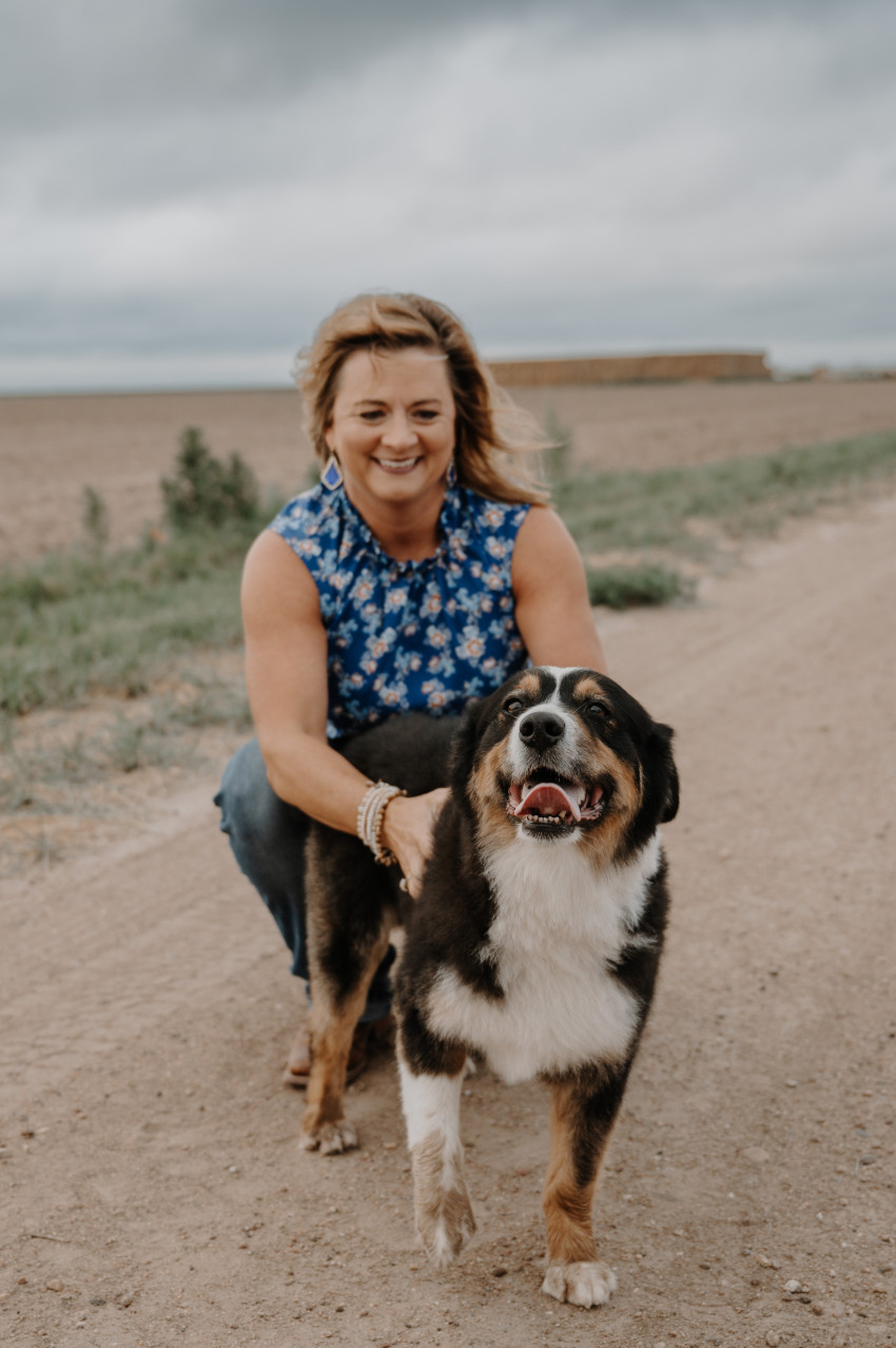 sarah kells with dog