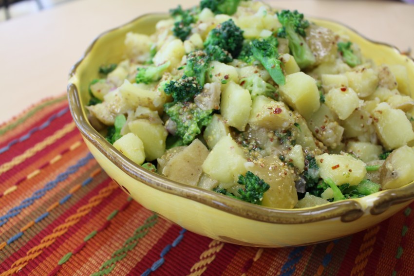 potluck tater salad with broccoli