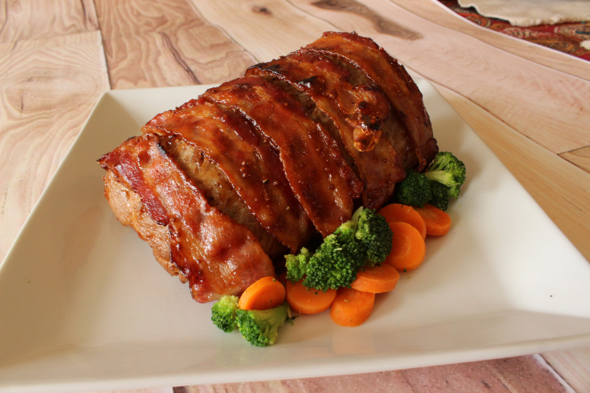Simply Saucy Bacon-Wrapped Pork Loin Roast