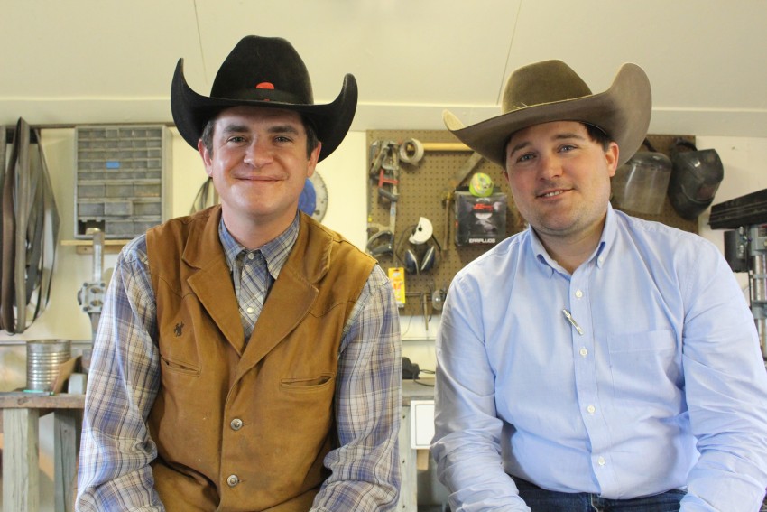 Tyler Brown and Dan Atkisson, cowboy partners of Lady Luck Ironworks.