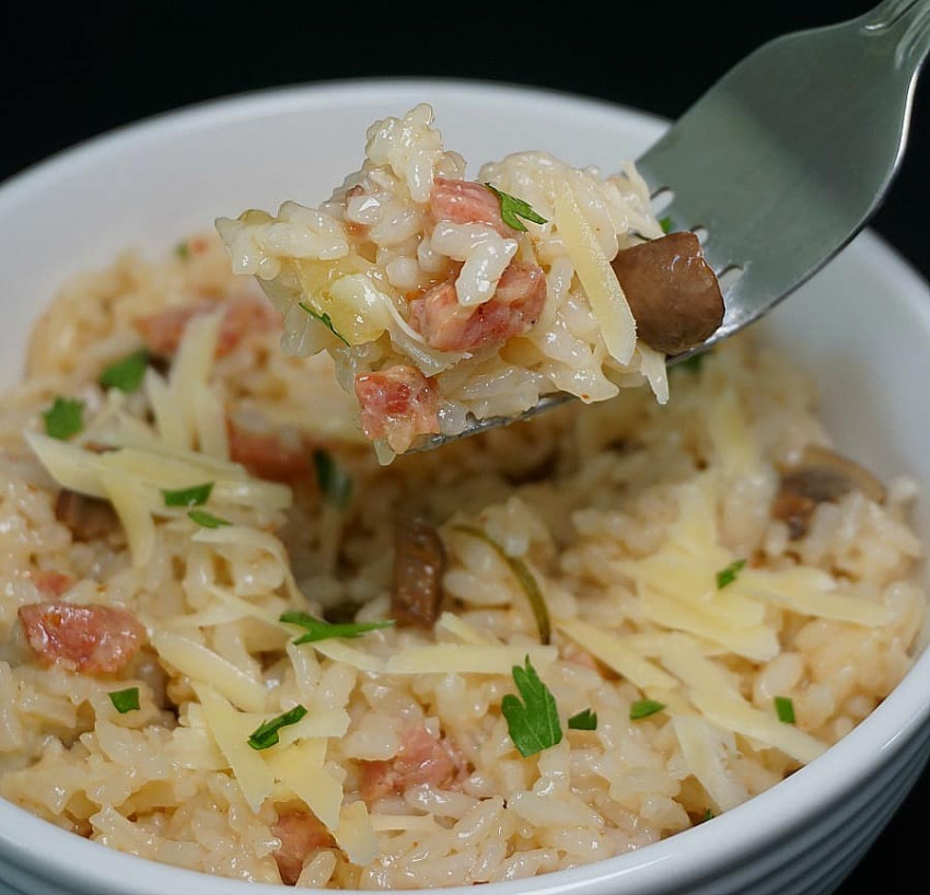 Risotto with Sausage and Mushrooms