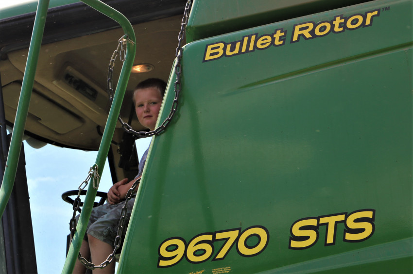 Mason Stainbrook_harvesting wheat