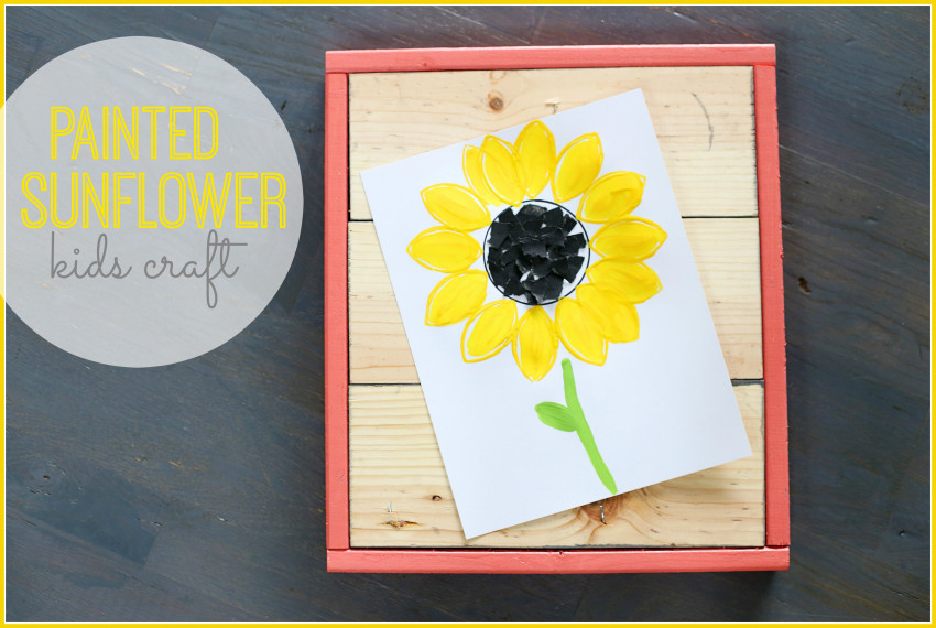 painted sunflower childrens craft