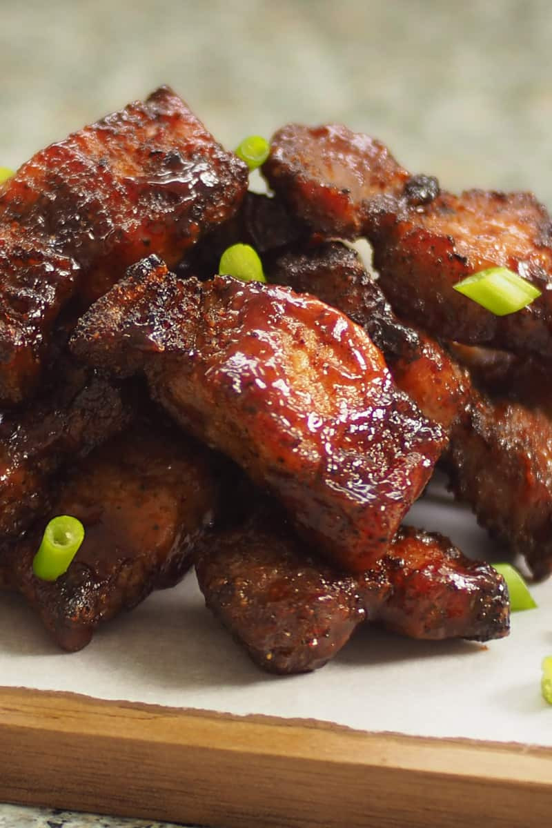 Air Fryer Pork Belly Bites