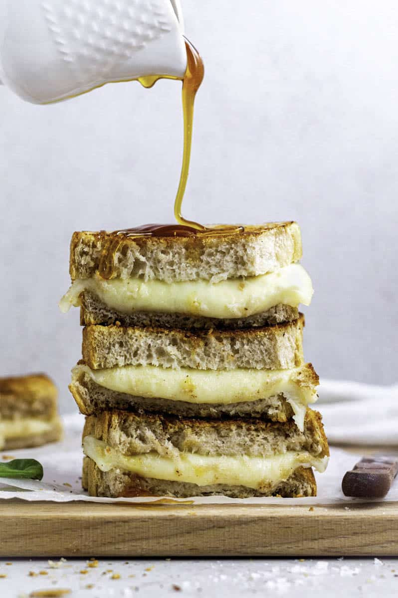 Provolone Grilled Cheese with Honey