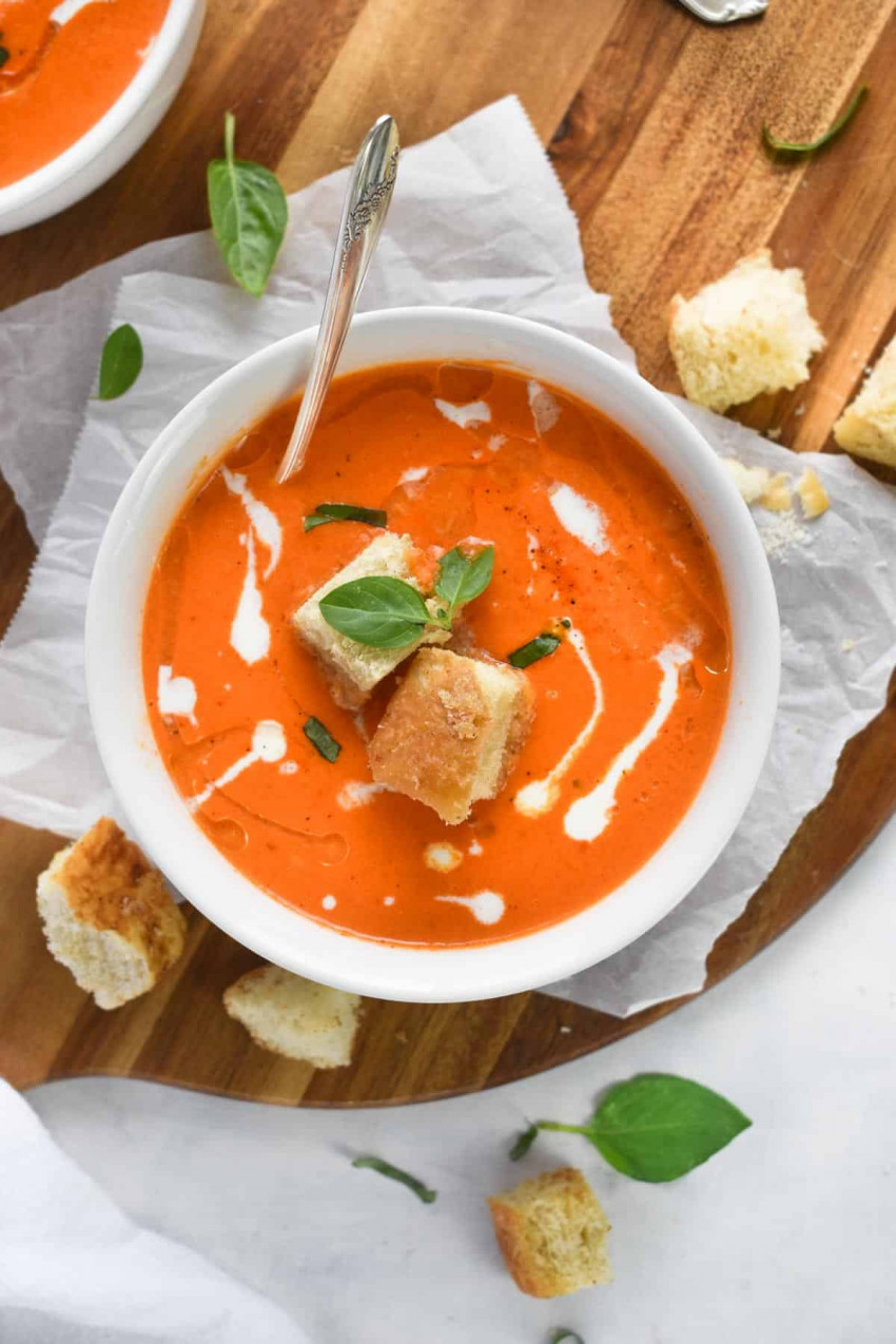 Roasted Red Pepper Gouda Soup